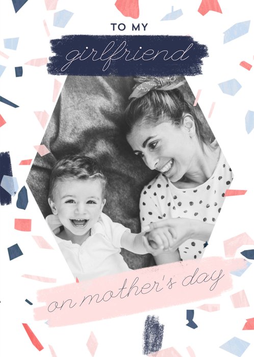 Colourful Confetti To My Girlfriend On Mother's Day Photo Card