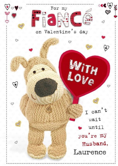 Boofle For My Fiancé Personalised Valentines Card