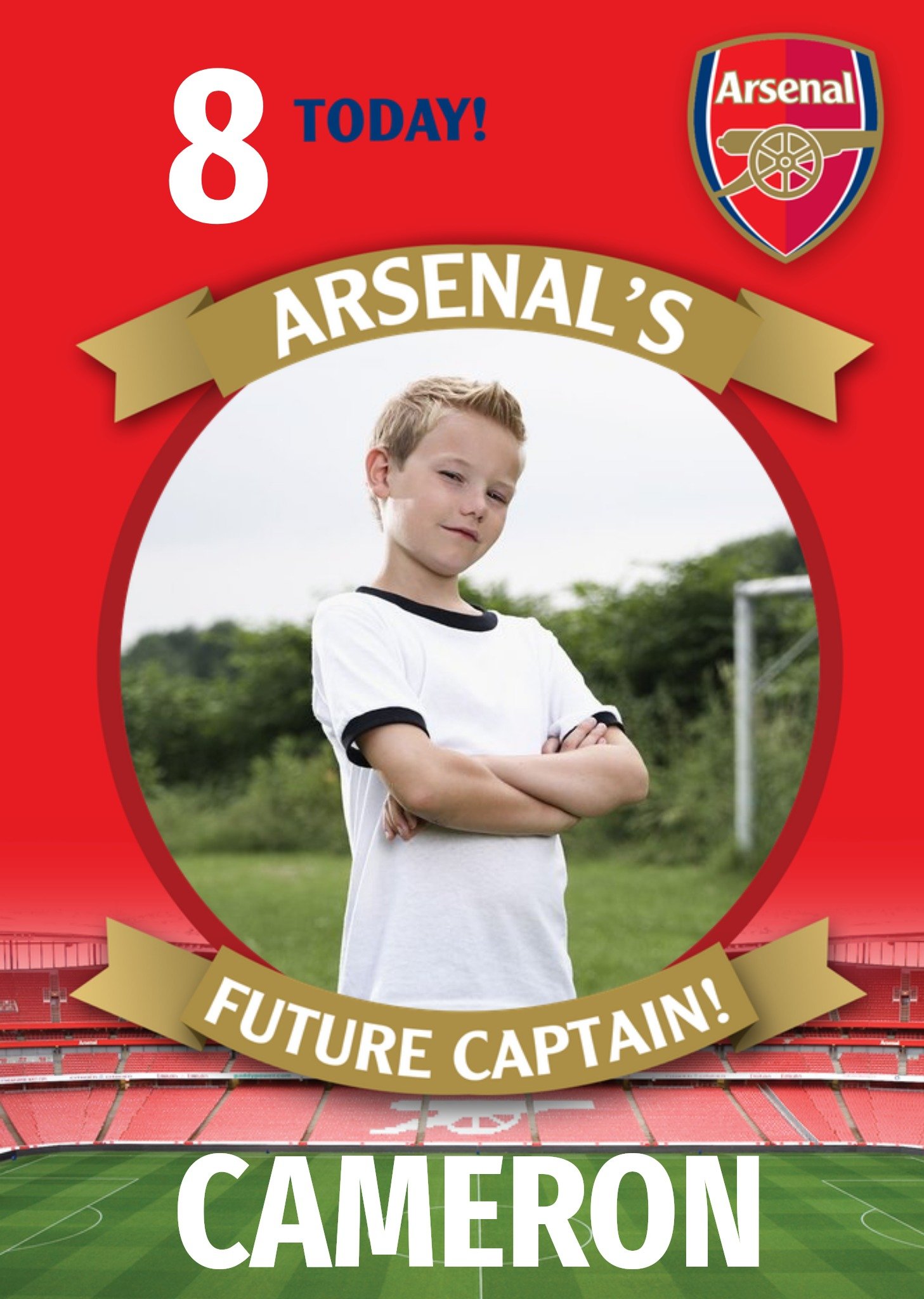 Arsenal Fc Birthday Card - 8 Today Arsenal's Future Captain