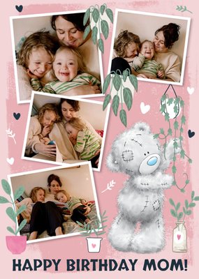 Tatty Teddy Mom Plant Theme Birthday Photo Upload Card