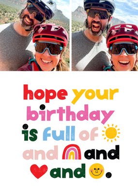 Kate Smith Co. Day Full of Emojis Photo Upload Birthday Card