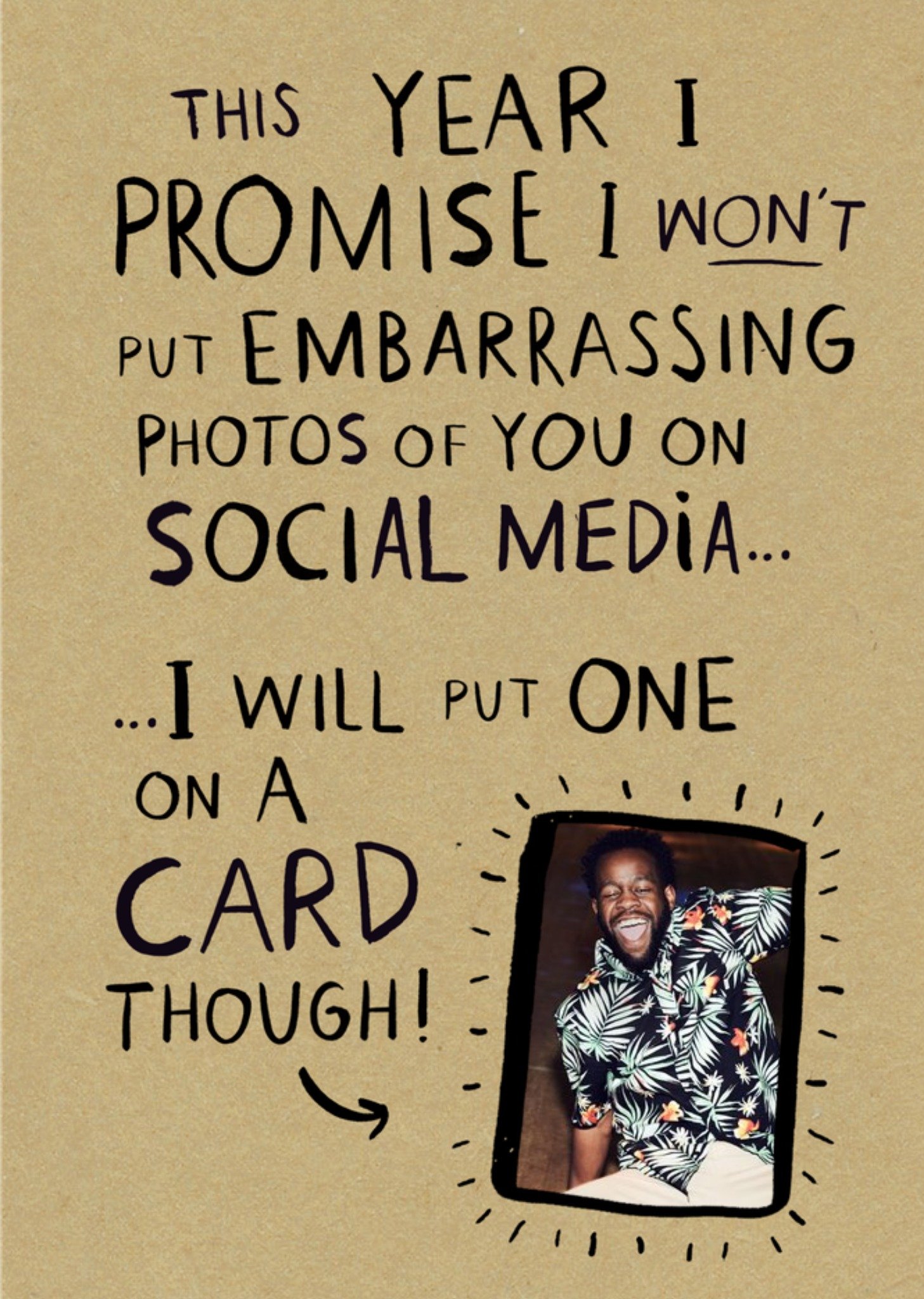 Moonpig Embarassing Birthday Photo Upload Card