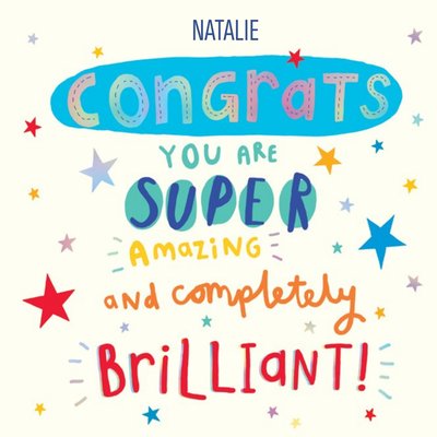 Clintons Congrats Super Amazing and Completely Brilliant Card