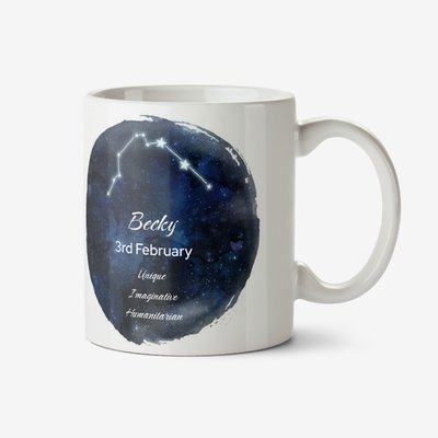 Youre A Star Personalised constellation Mug Aquarius