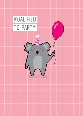 Scribbler Koalified To Party Illustrated Koala Birthday Card