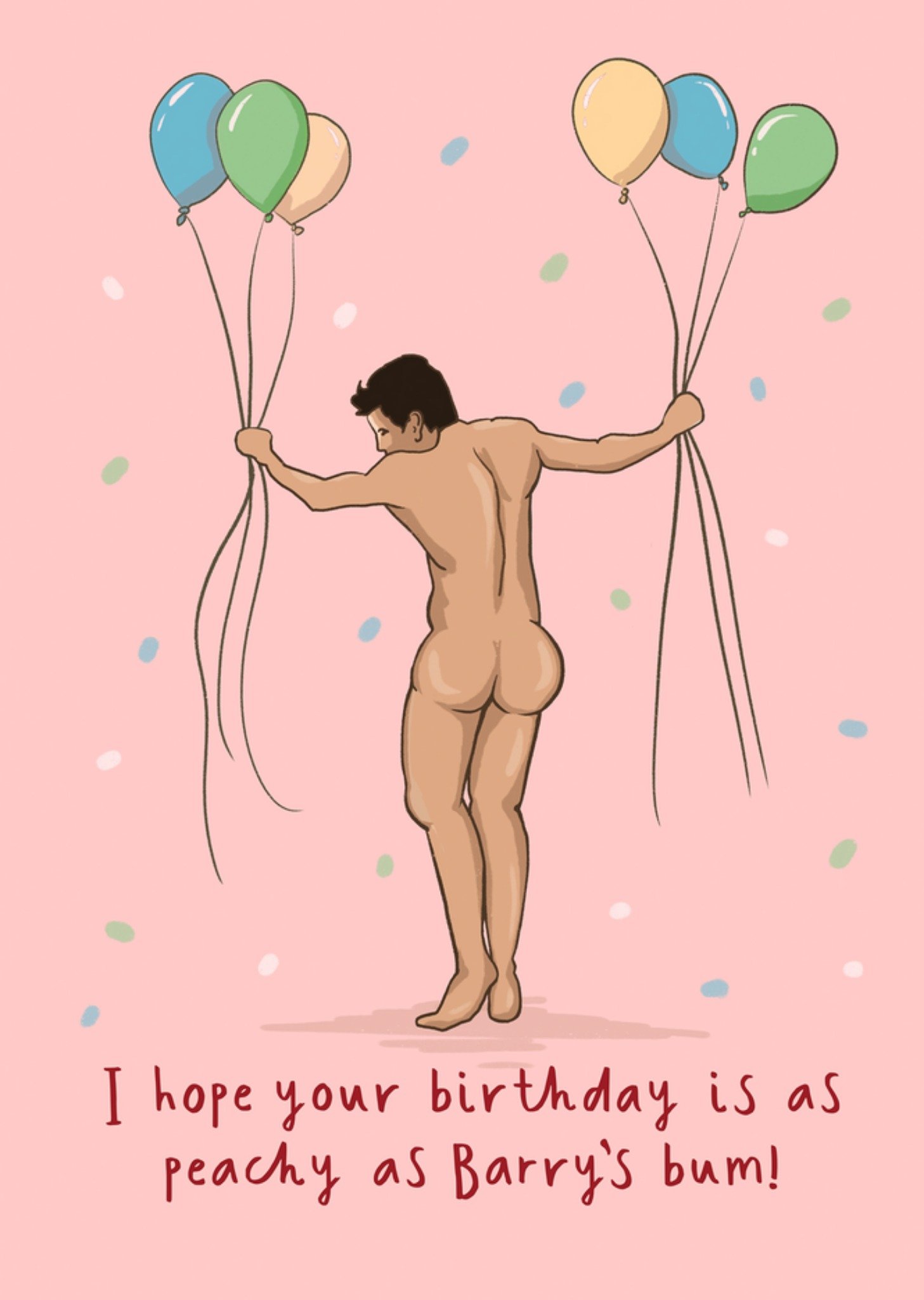 Moonpig I Hope Your Birthday Is As Peachy As Barry's Bum Card, Large