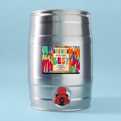 Personalised 'Brewed For The Best' IPA Mini Keg