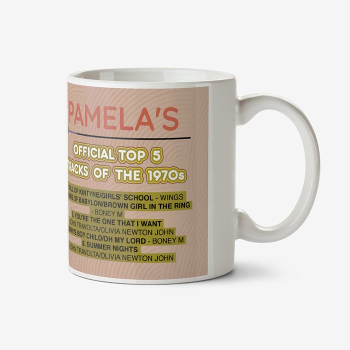 Official Charts Top 5 Tracks Of The 1970s Photo Upload Mug