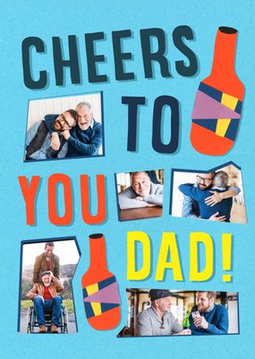 Cheers To You Dad Photo Upload Father's Day Card