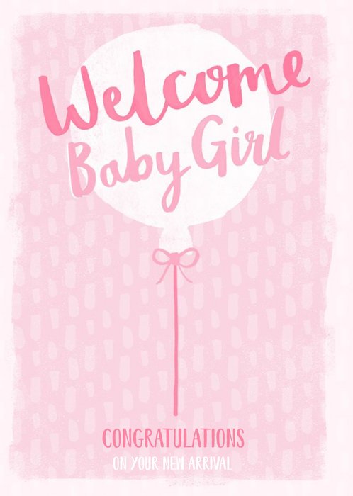 Welcome new baby girl Postcard