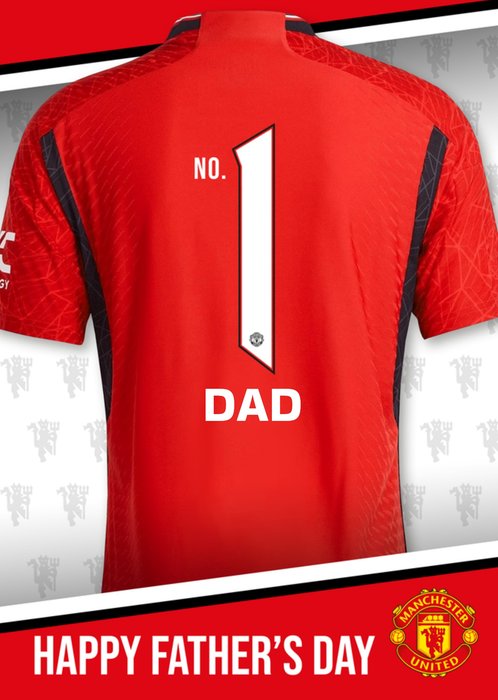 Man United Number 1 Dad father's Day Card