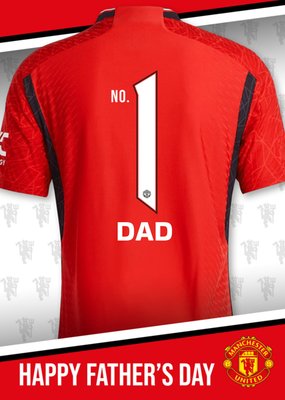 Man United Number 1 Dad father's Day Card