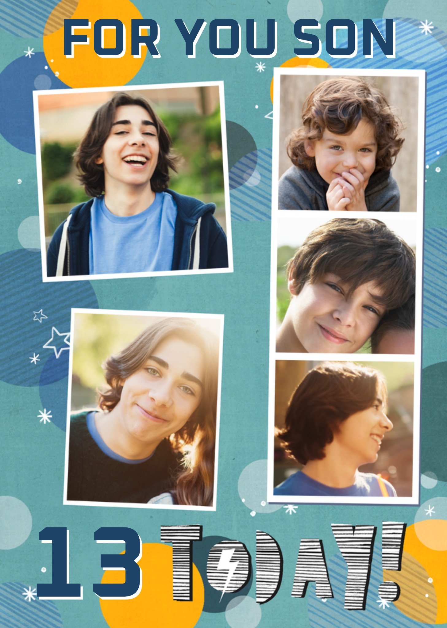 Moonpig For You Son 13 Today Photo Upload Birthday Card