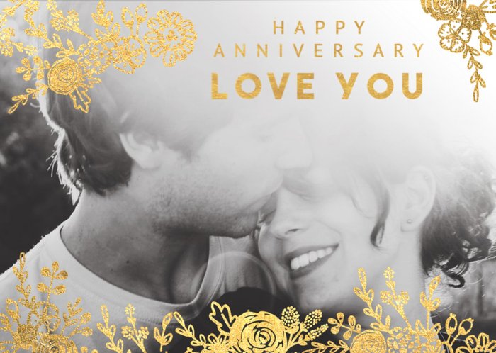 Anniversary Card - Happy Anniversary - Photo Upload