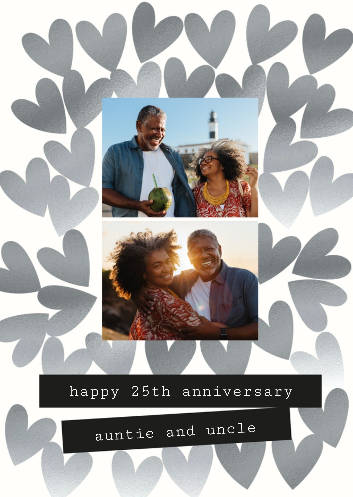 Moonpig Happy 25th Anniversary Photo Upload Card