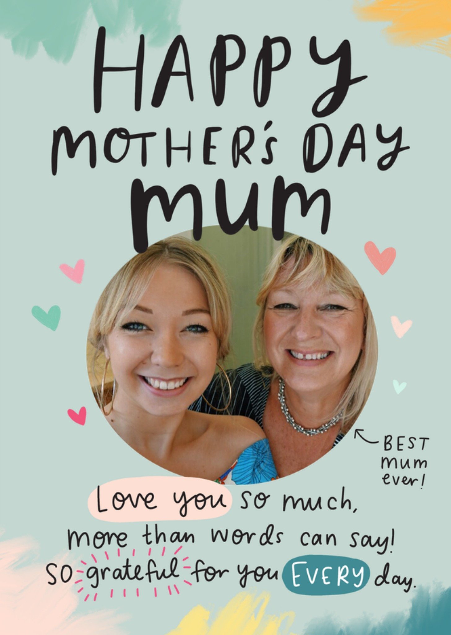Moonpig Mum Love You So Much Photo Upload Mother's Day Card