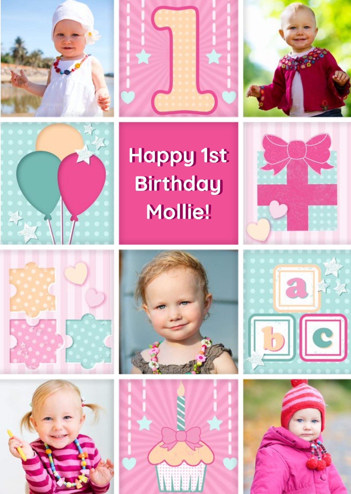Moonpig 1st Birthday Photo Card