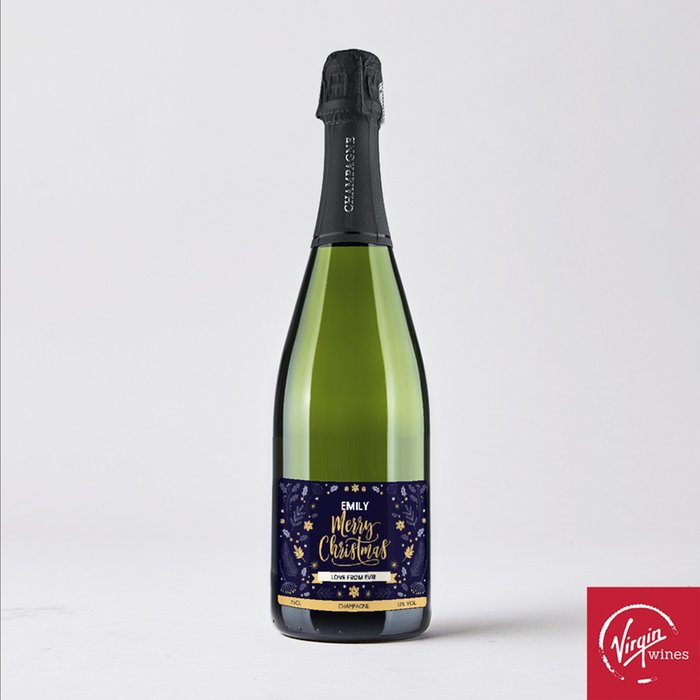 Personalised Merry Christmas Champagne