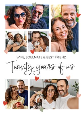 Twenty Years Of Us Photo Upload Anniversary Card