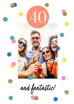 40 And Fantastic Glitter Photo Upload Birthday Card