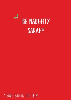 Funny Christmas Card - naughty list