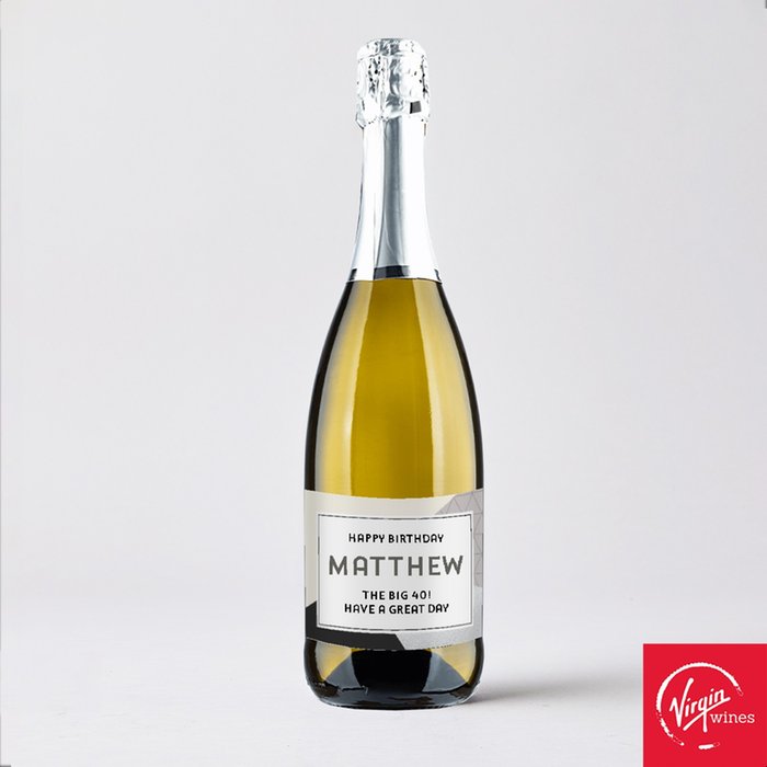 Virgin Wines Personalised Happy Birthday Prosecco 75cl