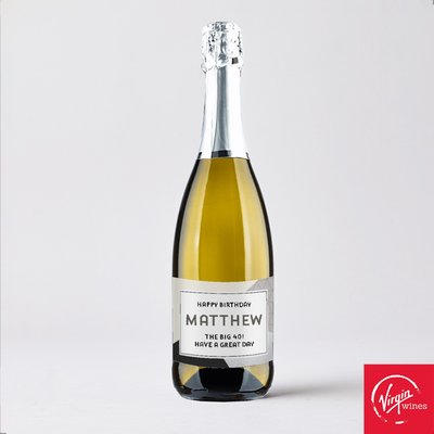 Virgin Wines Personalised Happy Birthday Prosecco 75cl