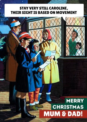 Carol Singers Funny Christmas Card