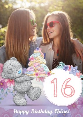 Me To You Tatty Teddy Photo Upload 16th Birthday Card