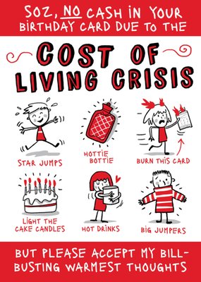 Funny Cost of Living Birthday Card