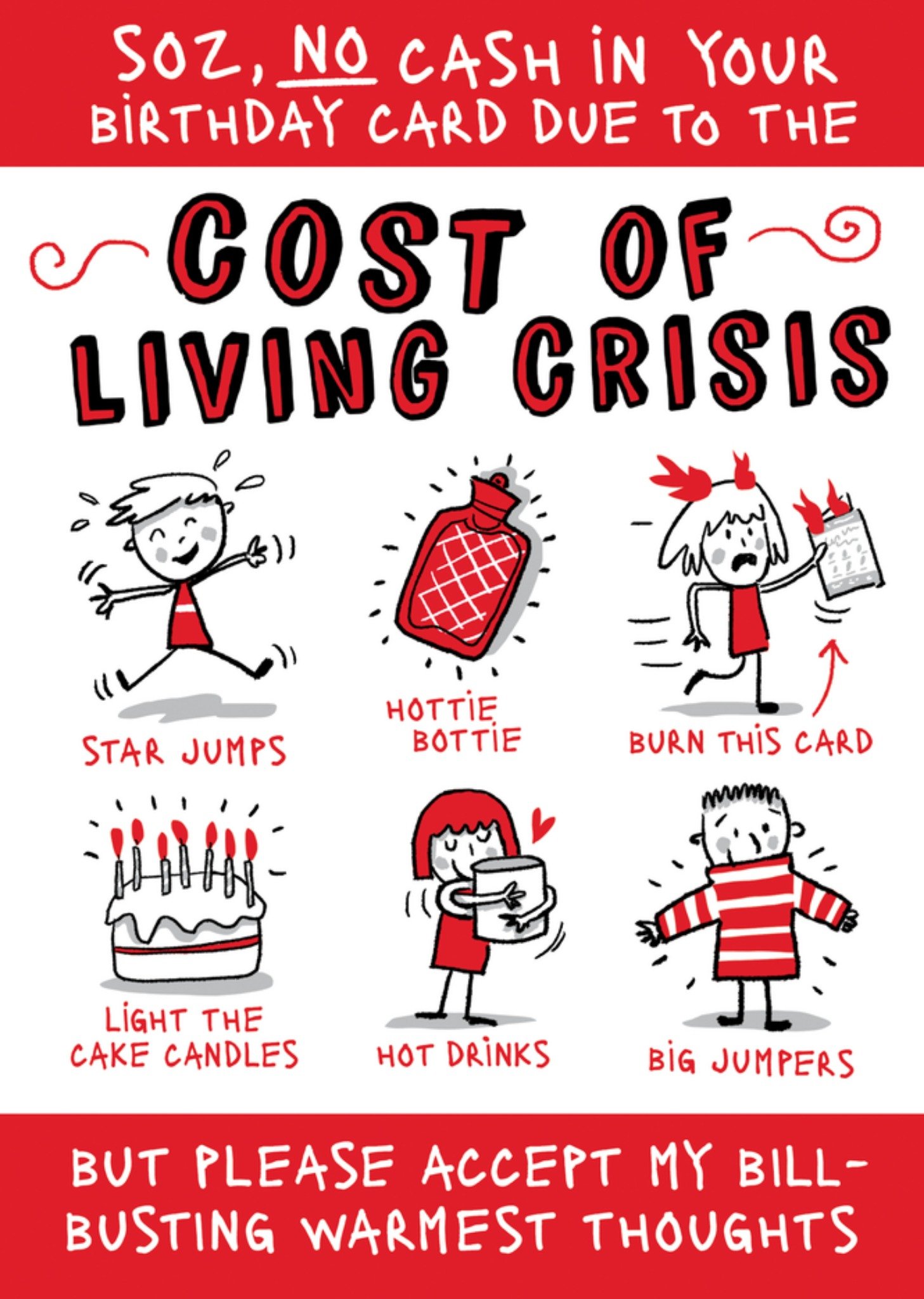 Moonpig Funny Cost Of Living Birthday Card