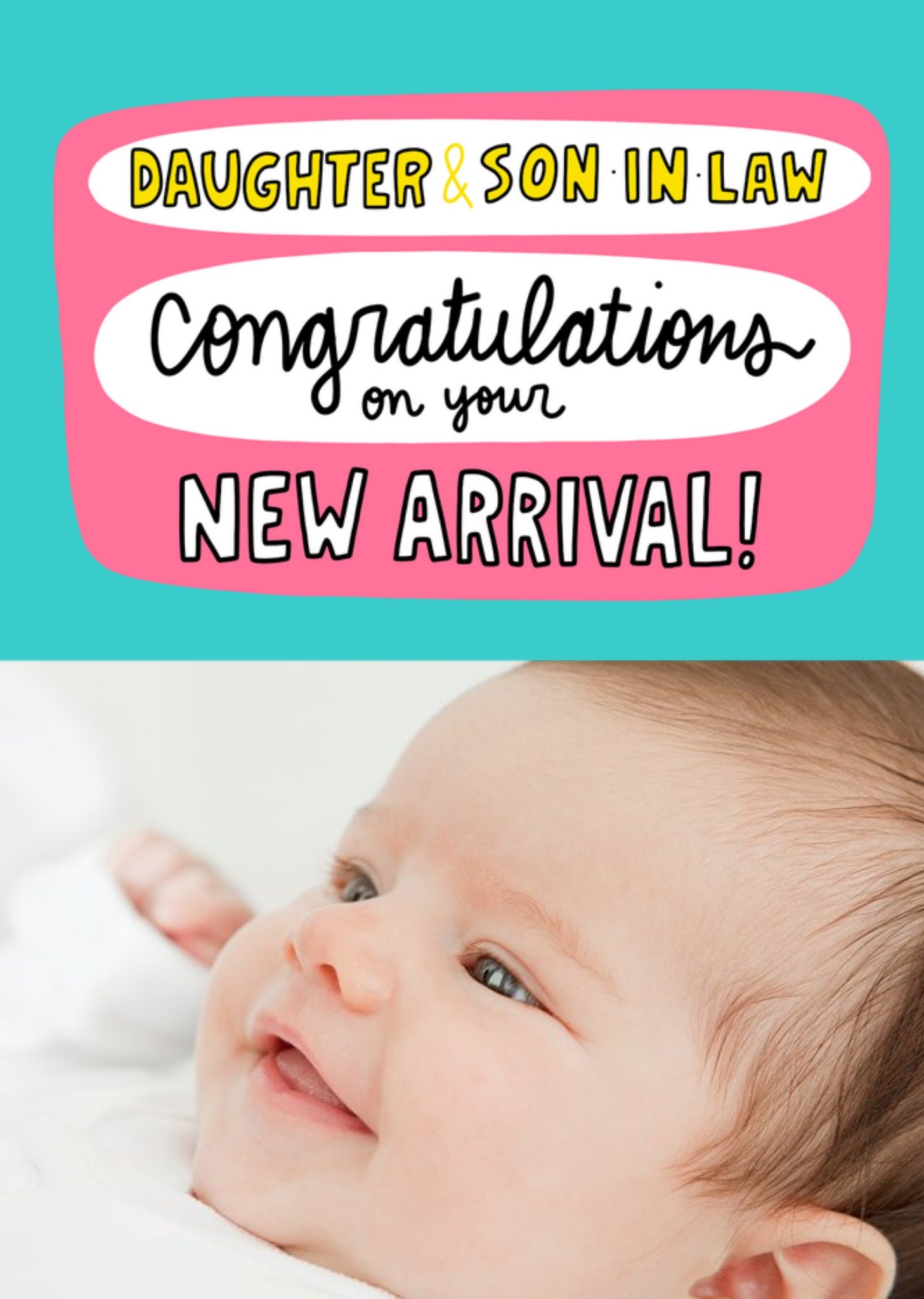 Moonpig Angela Chick Photo Upload Cute New Baby Card