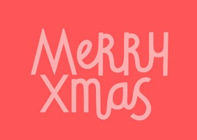 Merry Xmas Typographic Card