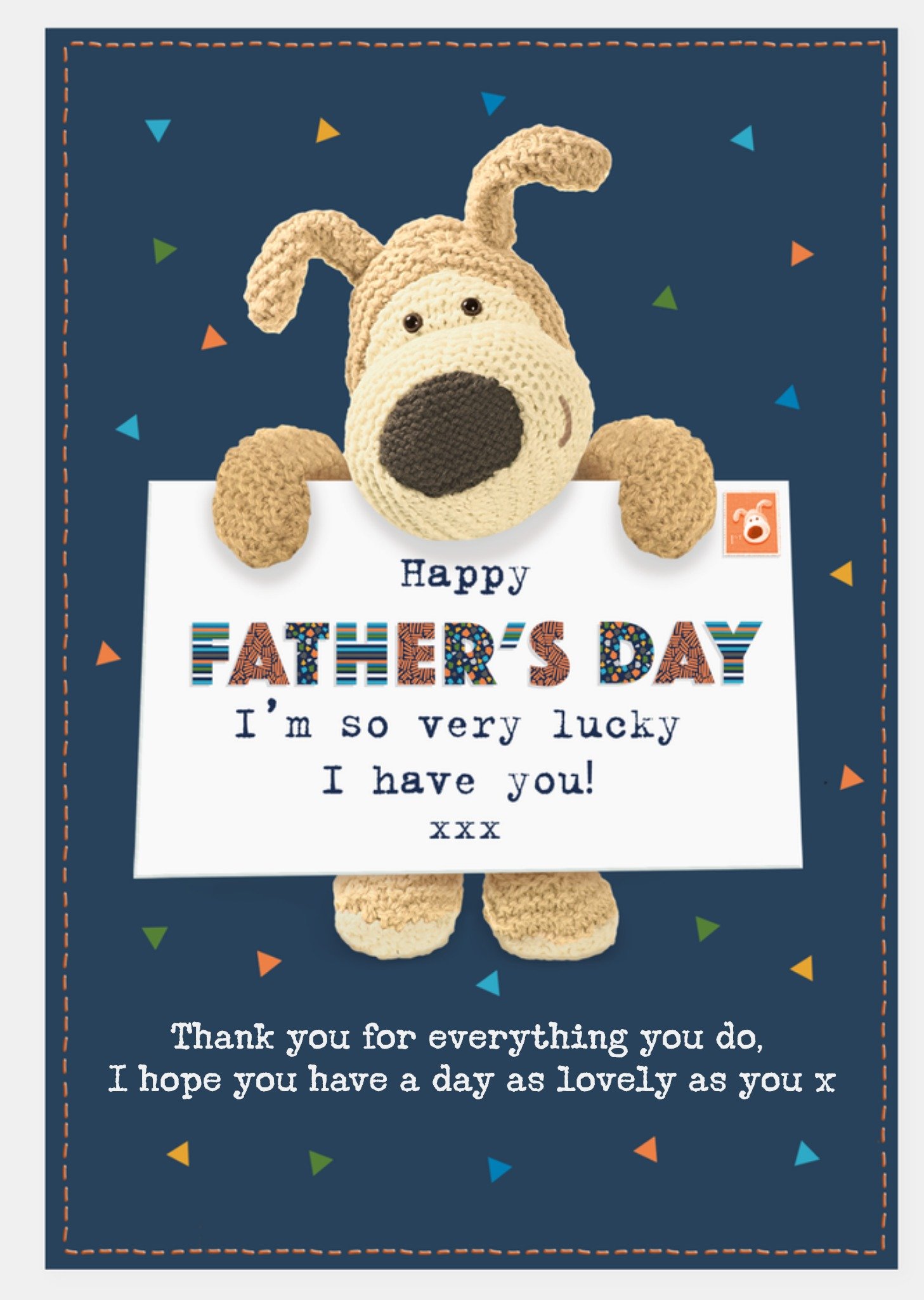 Boofle I'm So Very Lucky I Have You Happy Father's Day Card