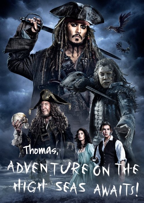 Pirates Of The Caribbean Adventure Awaits Personalised Card