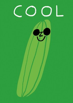 Congratulations card - cool as a cucumber postcard