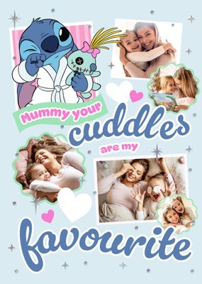 Disney Lilo And Stitch Illustrated Photo Upload Mother's Day Card