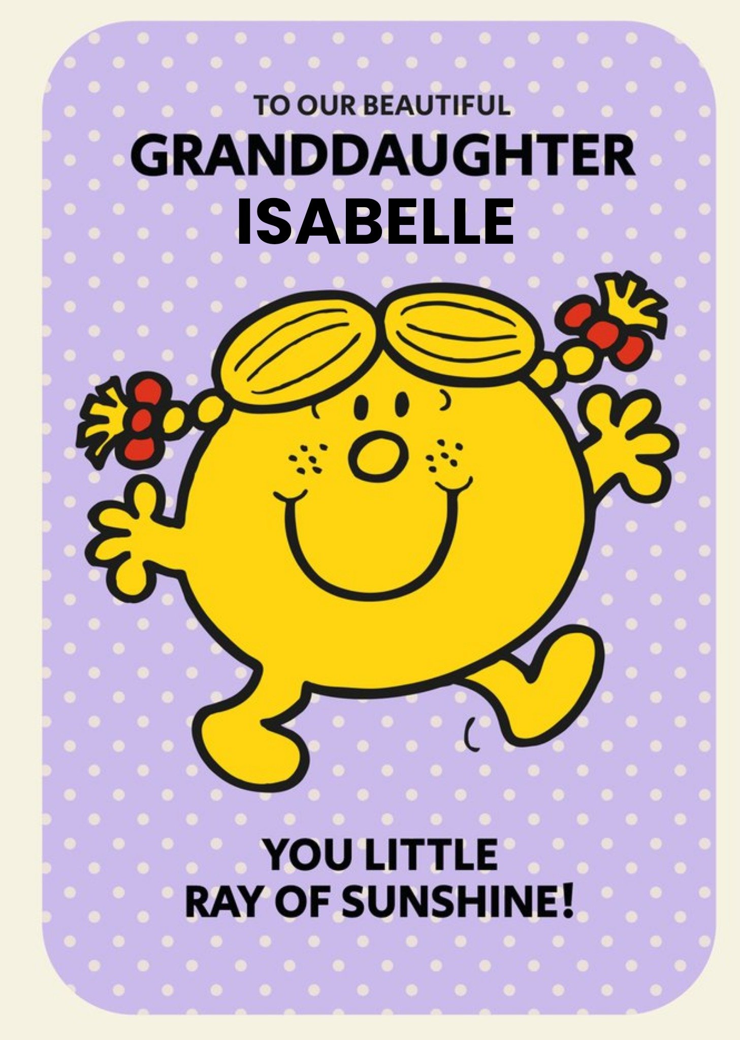 Moonpig Mr Men And Little Miss Sunshine Beautiful Granddaughter Birthday Card