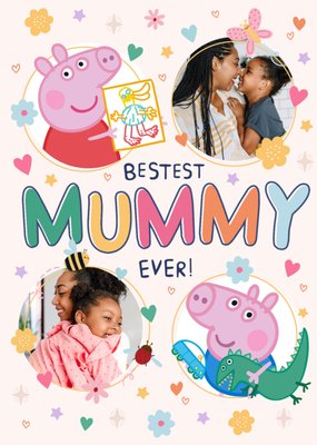 Peppa Pig Bestest Mummy Ever Photo Upload Card