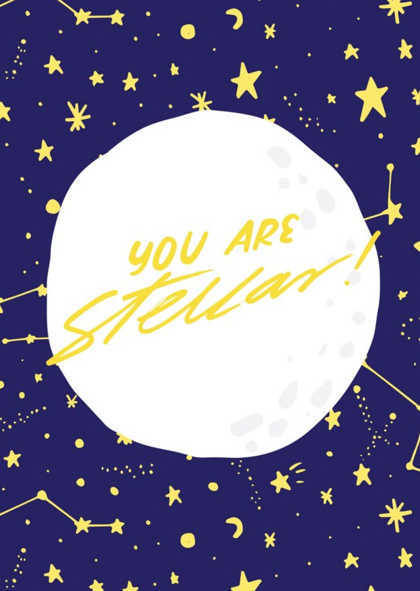 Moonpig Modern Illustrated Outer Space Stars You Are Stellar Card