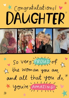So Very Proud Of The Woman You Are Collage Photo Upload Daughter Congratulations Card
