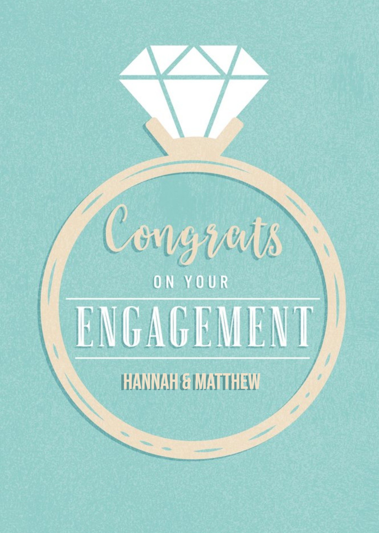 Moonpig Congrats On Your Engagment Card