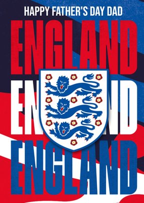 Danilo England Three Lions Crest Dad Father's Day Card