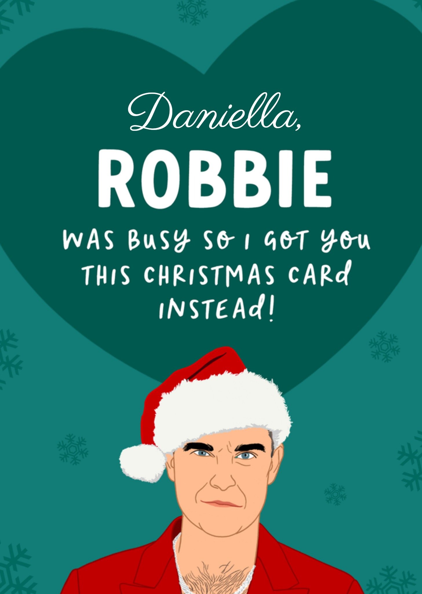 Moonpig Funny Was Busy So I Got You This Christmas Card Illustrated Pop Star Christmas Card