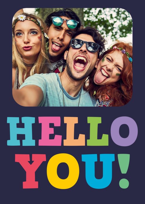 Hello You Bright Fun Photo Upload Postcard By Dean Morris