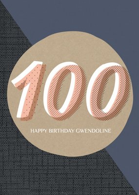 Big Numbers 100Th Birthday Card