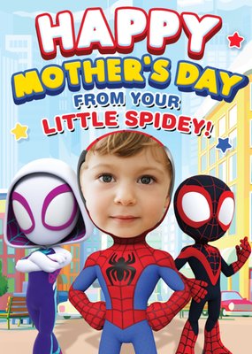 Spidey And His Amazing Friends From Your Little Spidey Photo Upload Mother's Day Card