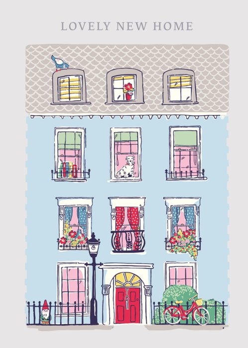 Cath Kidston Illustrated Lovely New Home Card 