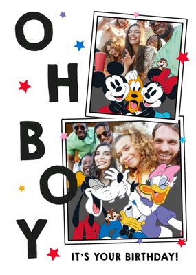 Disney Mickey Mouse Oh Boy It's Your Birthday Photo Upload Card