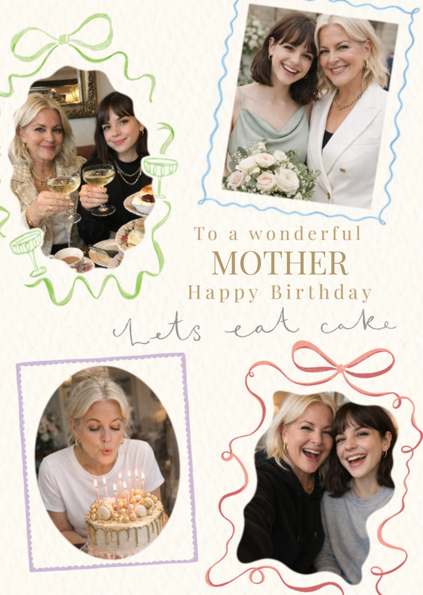 Moonpig Wonderful Mother Four Photo Upload Birthday Card